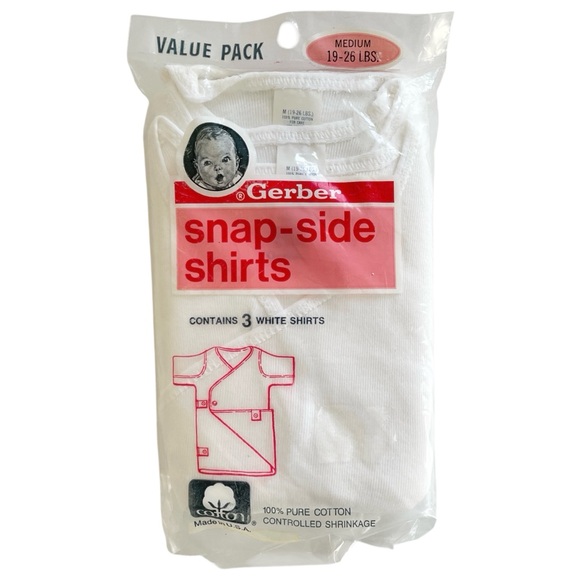 Gerber Snap-Side Shirts, white - Picture 1 of 11